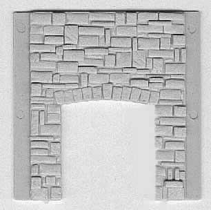 Stone Wall Section with Freight Door Opening ~ HO Scale