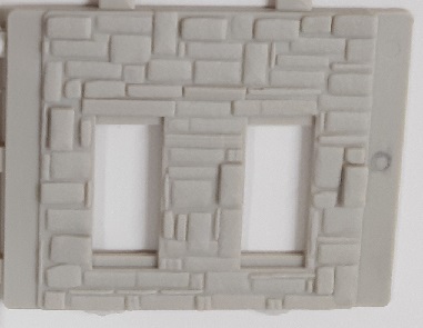 Stone Wall Section with Window Openings ~ HO Scale