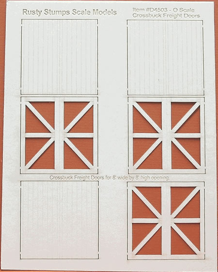 O Scale Crossbuck Freight Doors