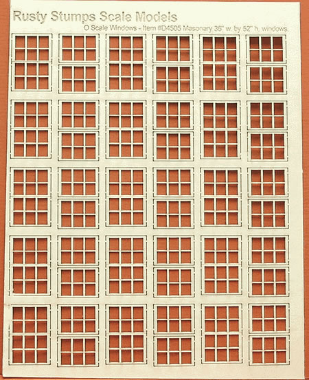 O Scale Masonry Windows