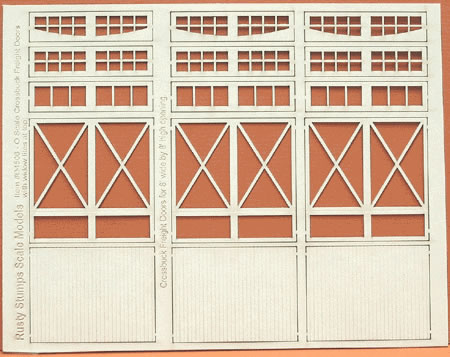 O Scale Crossbuck Freight Doors with Lites