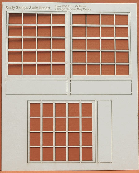 O SCALE 1:48 3-D PRINTED  PLASTIC GAS STATION BUILDING  SERVICE BAY DOORS 