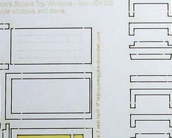 O Scale Flat Top Fancy Windows and Doors