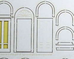 O Scale Fancy Round Top Windows and Doors