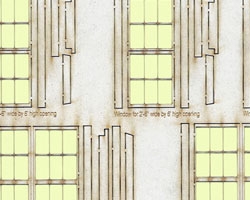 O Scale 2 ft 6 inch wide Windows and Doors