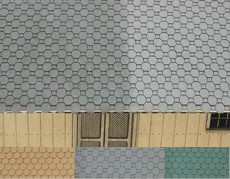 S SCALE STRAIGHT CUT SHINGLES Model Railroad Structure Roof Exterior RSMD5307 