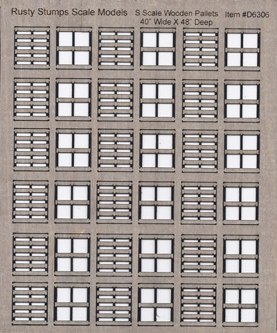 S Scale 40x48 inch Shipping Pallets