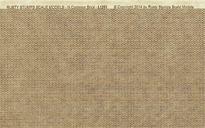 N Scale Common Brick Wall Sheet