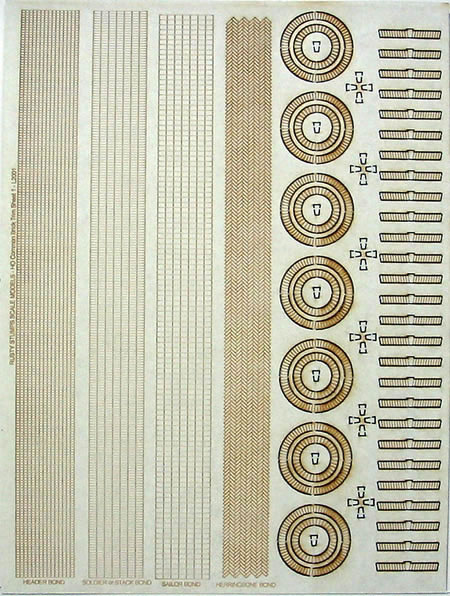 N Scale Common Brick Trim Sheet 1