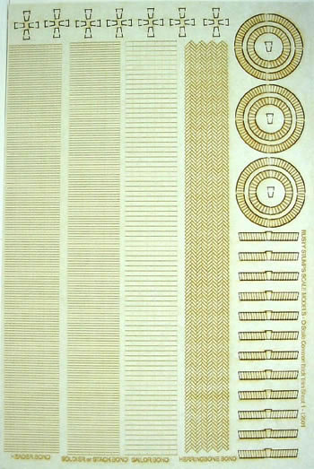 O Scale Common Brick Trim Sheet 1