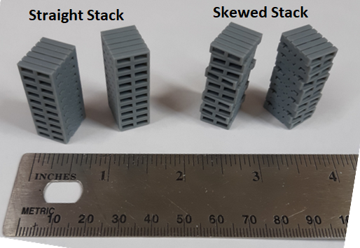 3D Printed Wood Pallet Skewed Stack ~ HO Scale
