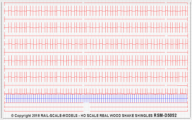 2 Plastruct HO Wood Shake Shingles Plastic Pattern Sheet #91656 