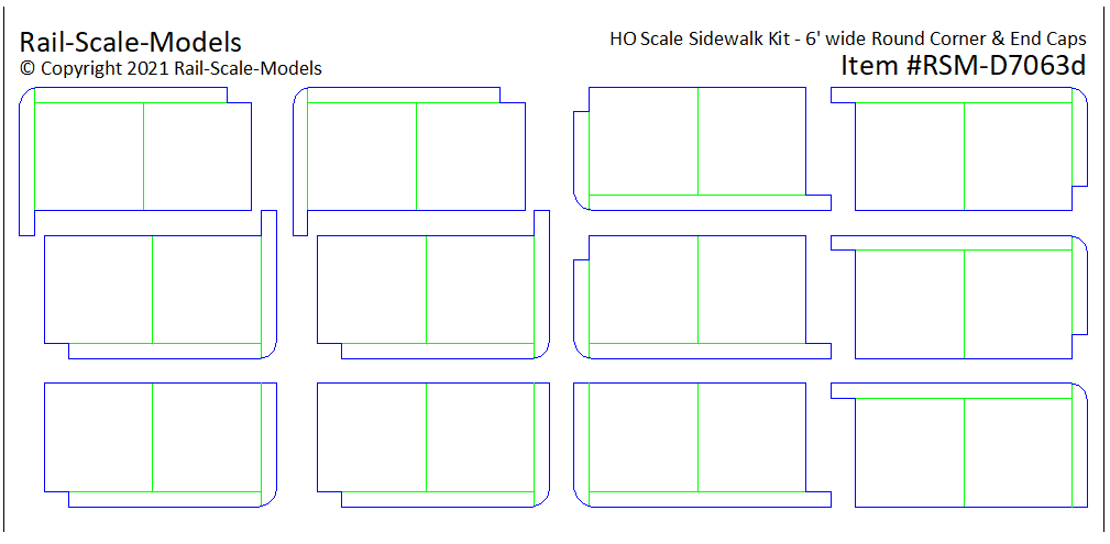 Rail Scale Models: HO ~ Sidewalks