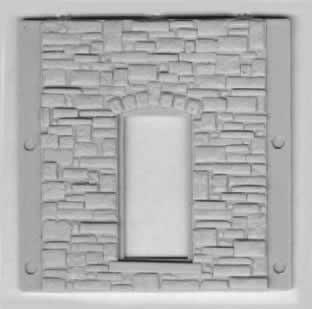 Stone Wall Section with Large Window Opening ~ HO Scale