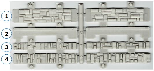 Stone Wall Pilasters Extensions and Caps ~ HO Scale