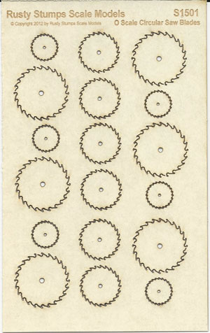 O Scale Circular Saw Blades