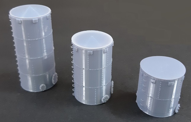 Storage Silo Tank ~10ft dia x ~12ft tall ~ HO Scale